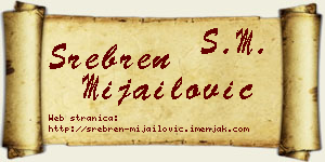 Srebren Mijailović vizit kartica